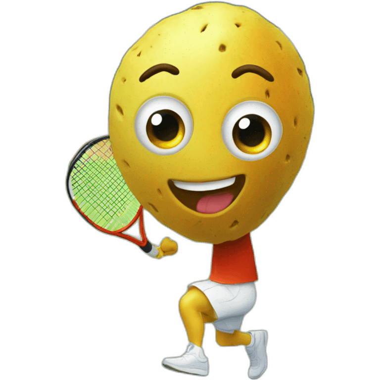 une patate qui joue au tennis emoji