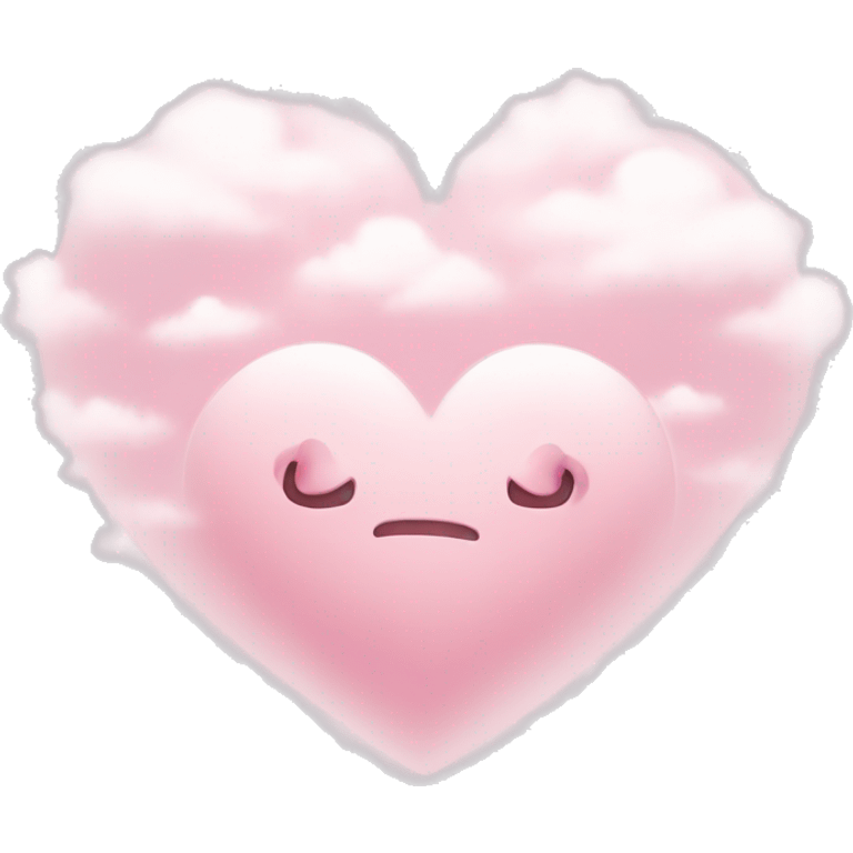 light pink heart with clouds emoji