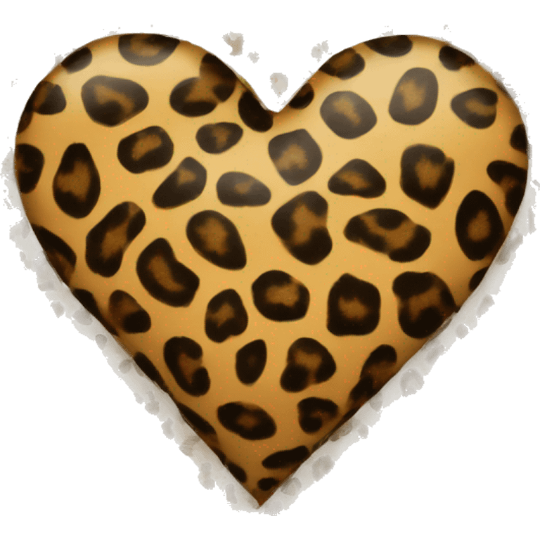 Heart with leopard print emoji