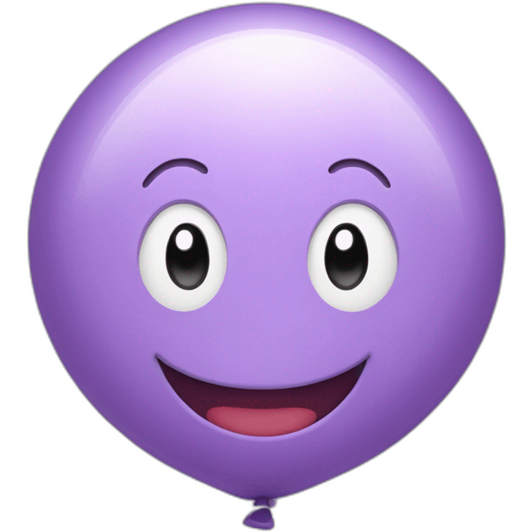 Lilac happy face balloon emoji