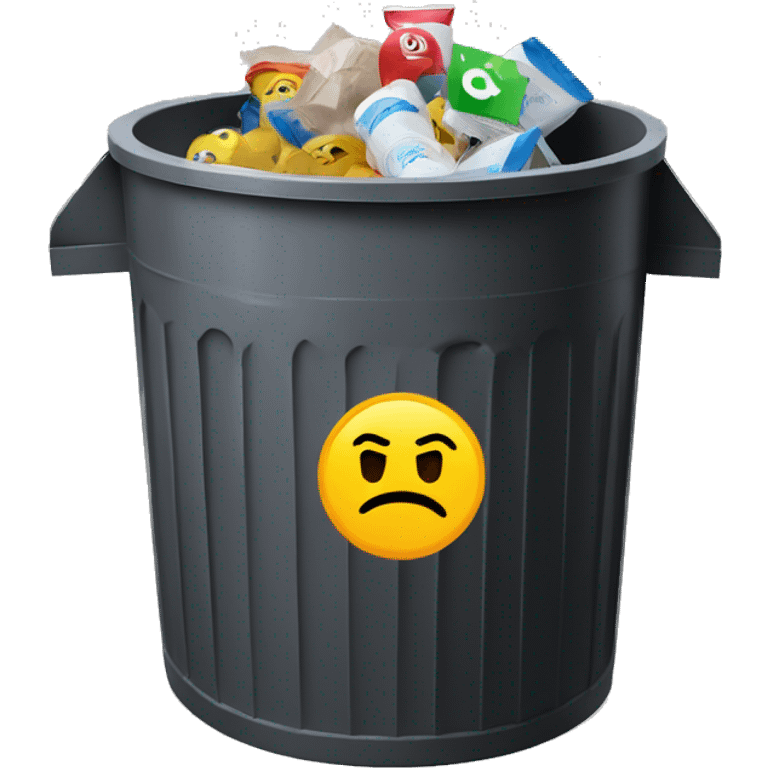 Openai gpt chat logo in a trash can emoji