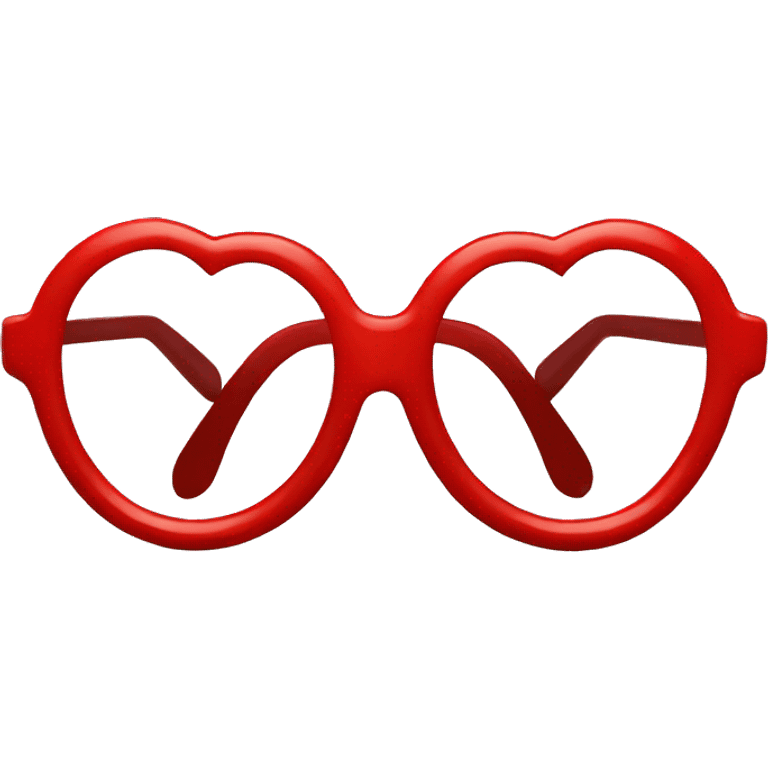 red heart with glasses emoji