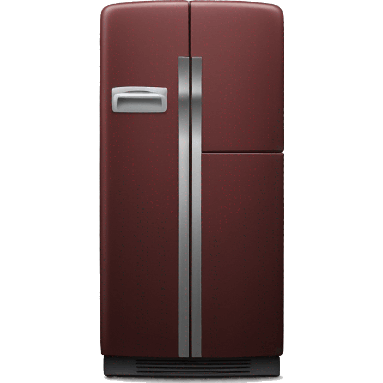 Realistic dark red fridge isolated.  emoji