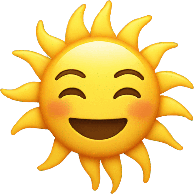 sun with welcoming arms emoji