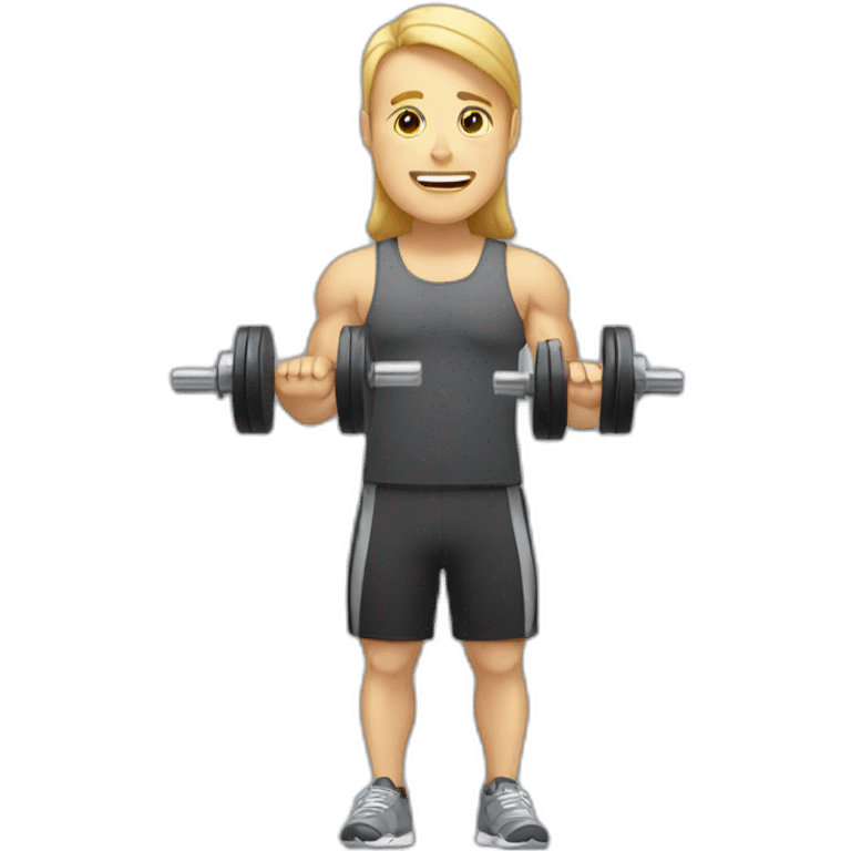 Human who is doing weight lifting emoji