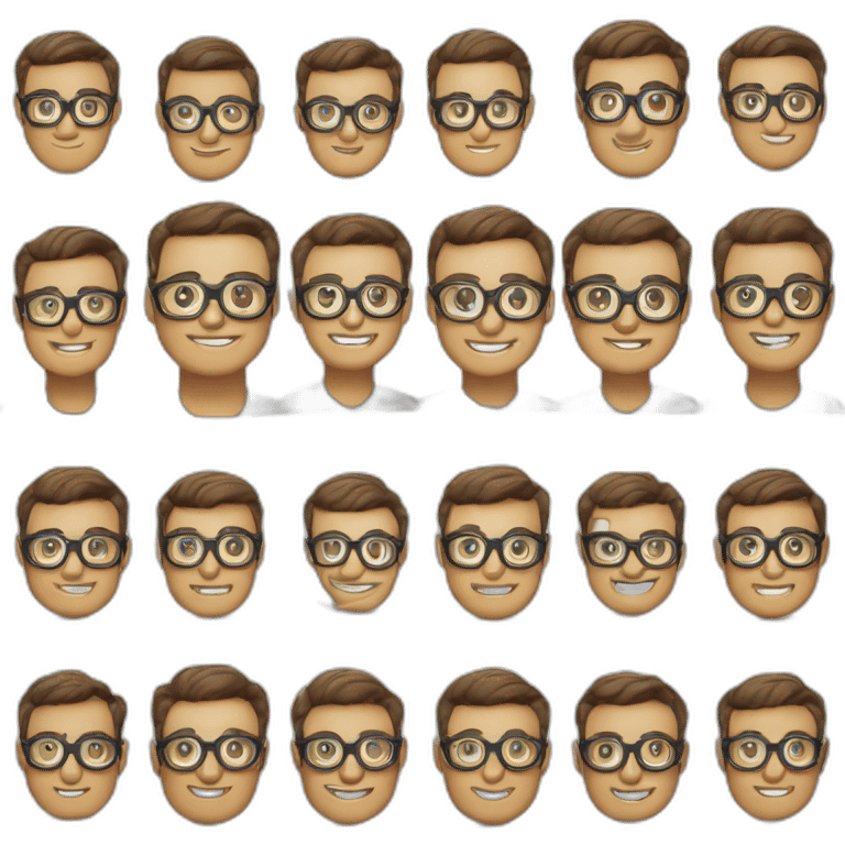 information technology deceloper men glasses emoji