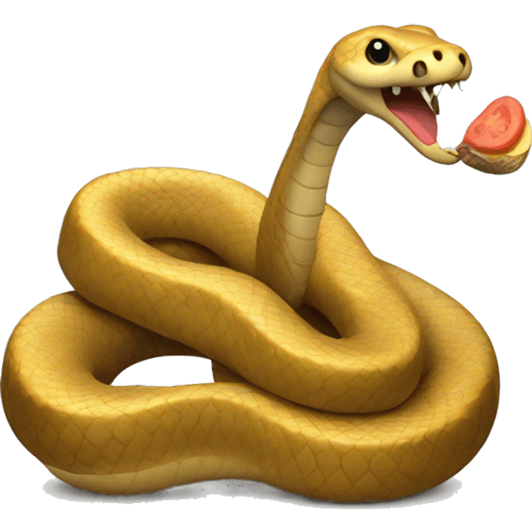 snake eats potato emoji