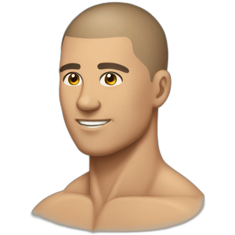 buff man body buzz cut hair waterpolo emoji