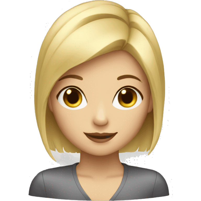 short hair blonde girl playing piano emoji