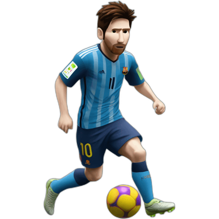 messi dribbling emoji