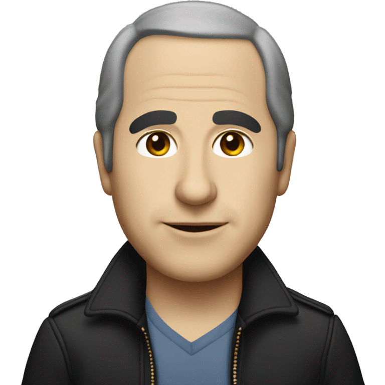 Paul Simon with dark straight hair and small dark mustache emoji