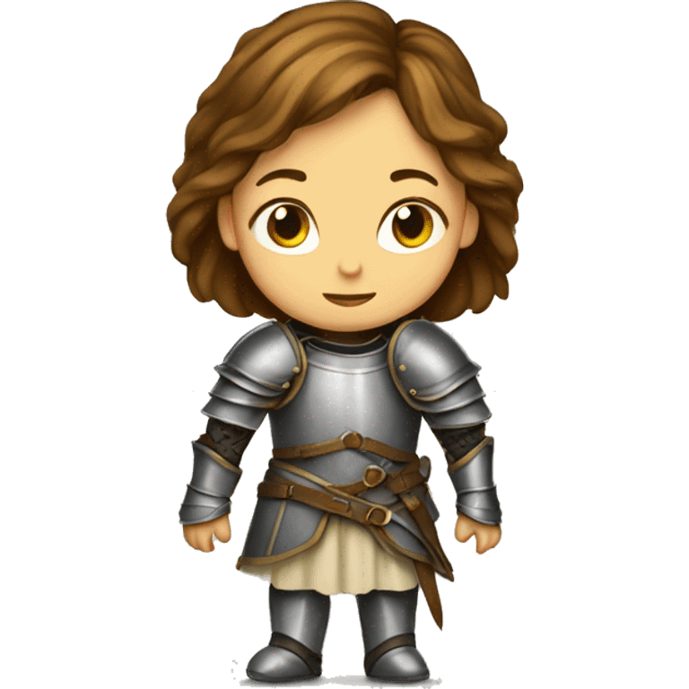 Girl wearing armour from medieval  emoji