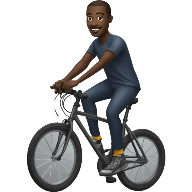 Ousmane sonko sur un velo emoji