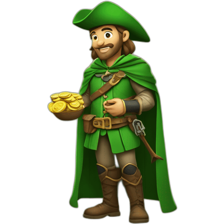 Robin Hood Sheriff of Nottingham collecting money from the poor emoji