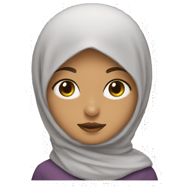 hijab girl with cat emoji