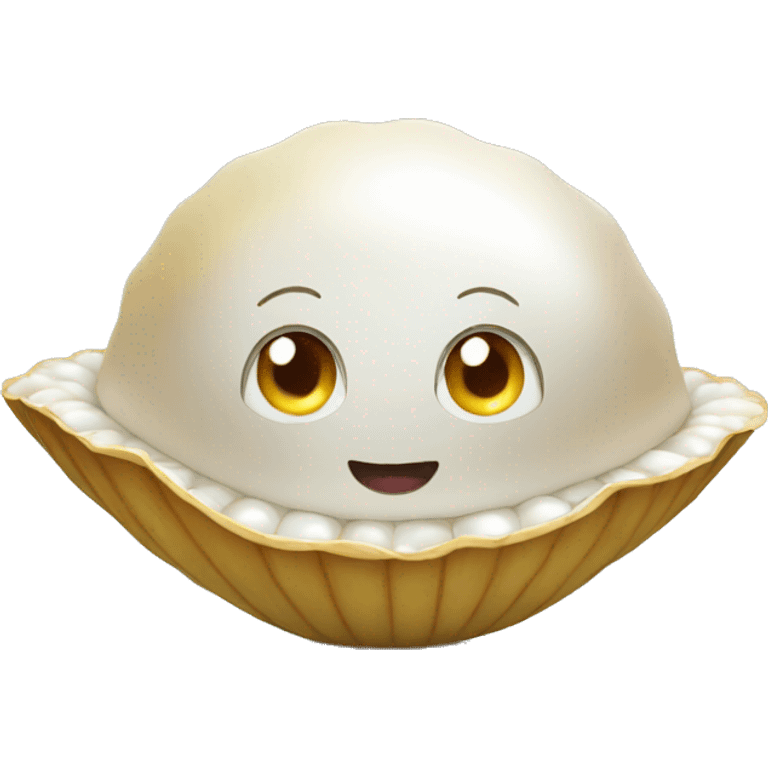 A pearl in a shell  emoji