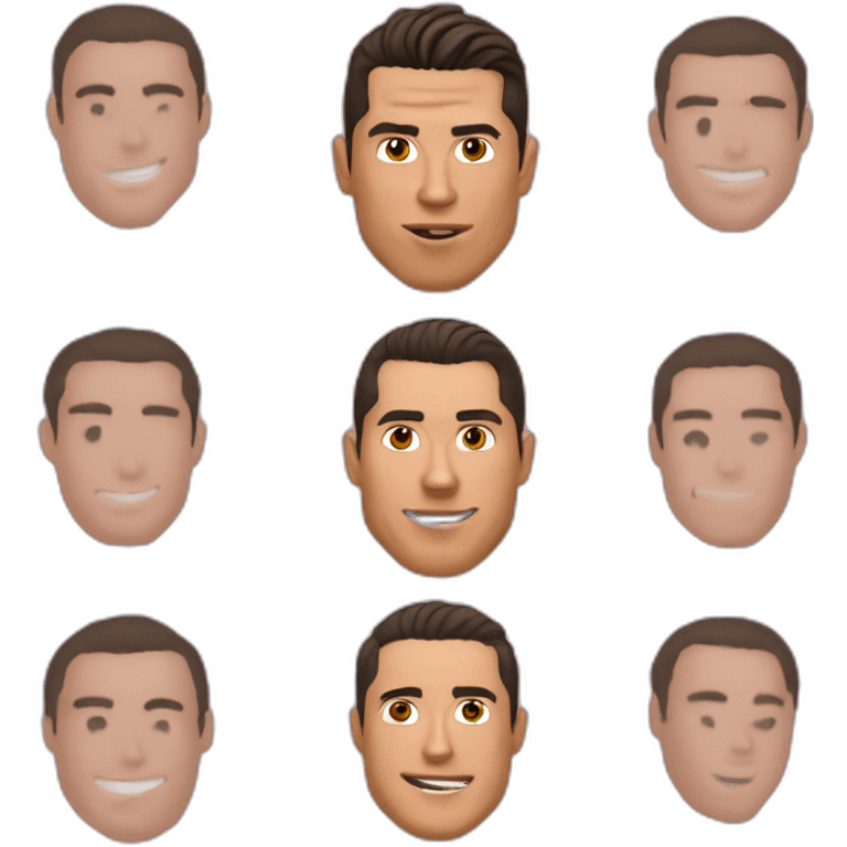 Cristiano Ronaldo head mix with kirby head emoji