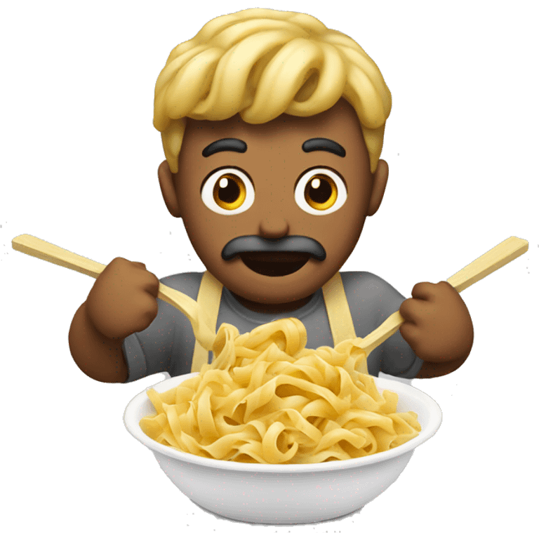 Eating pasta man emoji