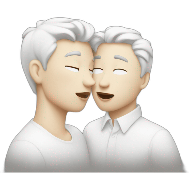 2 gay white love and kiss emoji