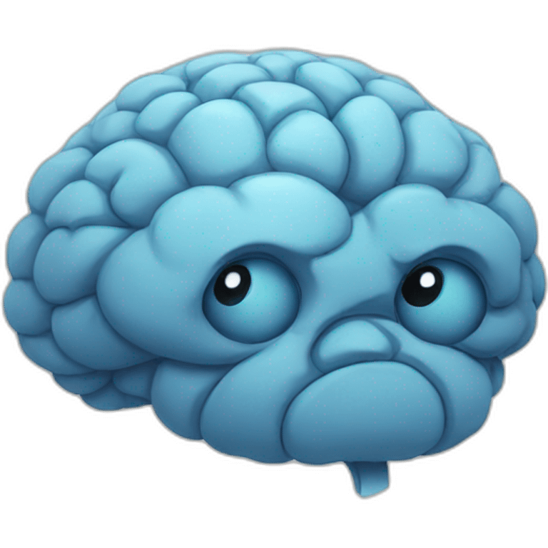 Sad brain emoji