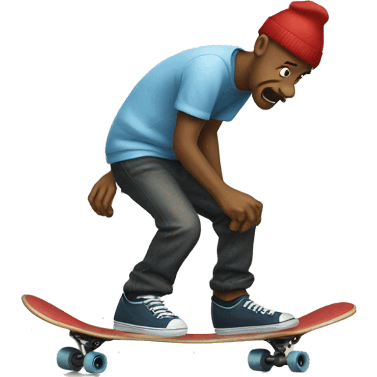 Pilgram on a skateboard  emoji