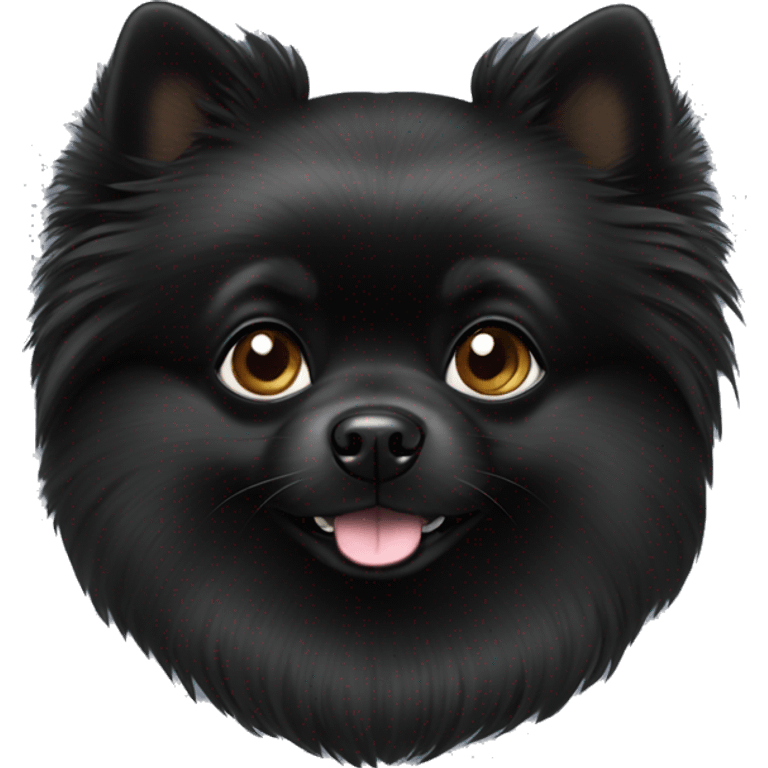 Black pomeranian emoji