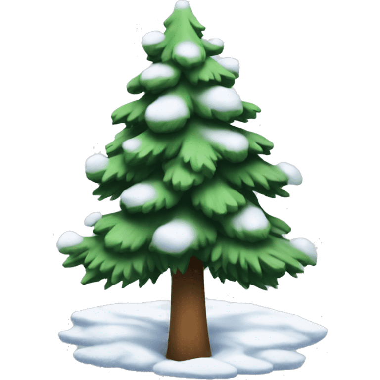 snowy pine tree emoji