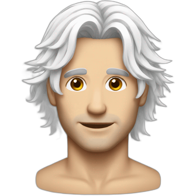 white hair sexy guy emoji