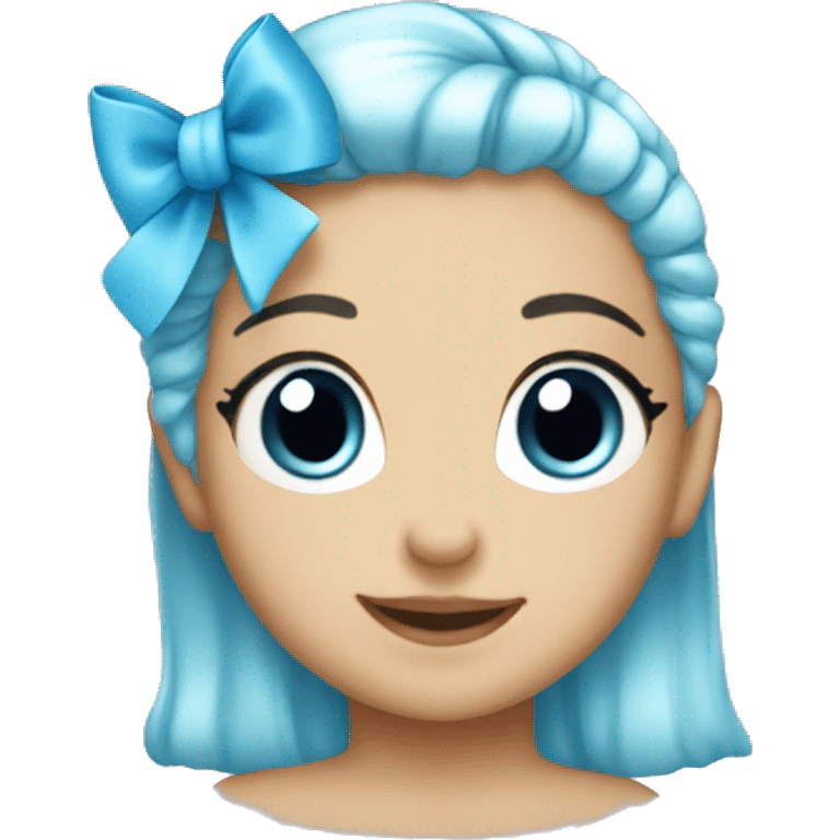 Baby blue hair bow  emoji