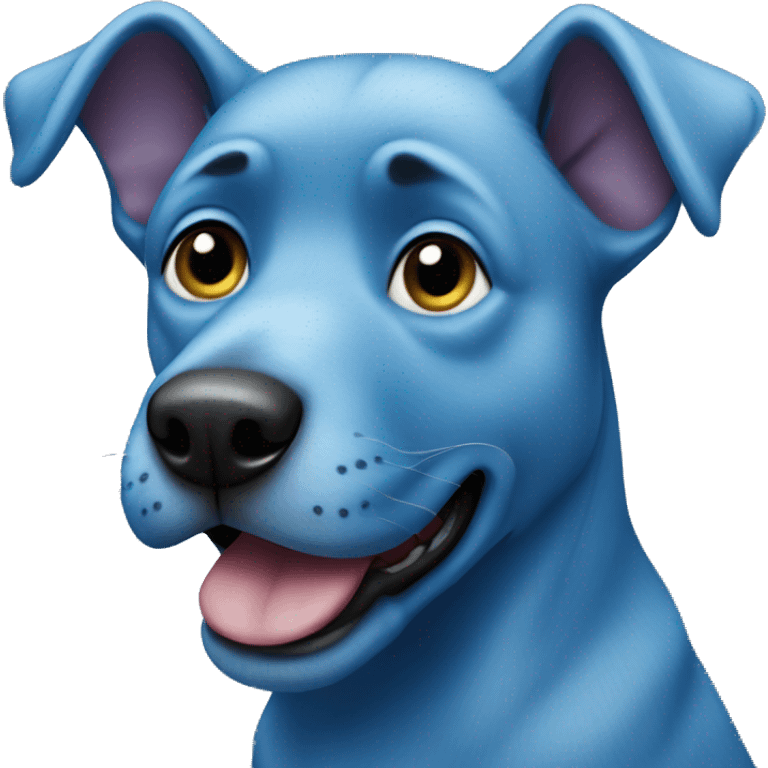 Blue dog emoji