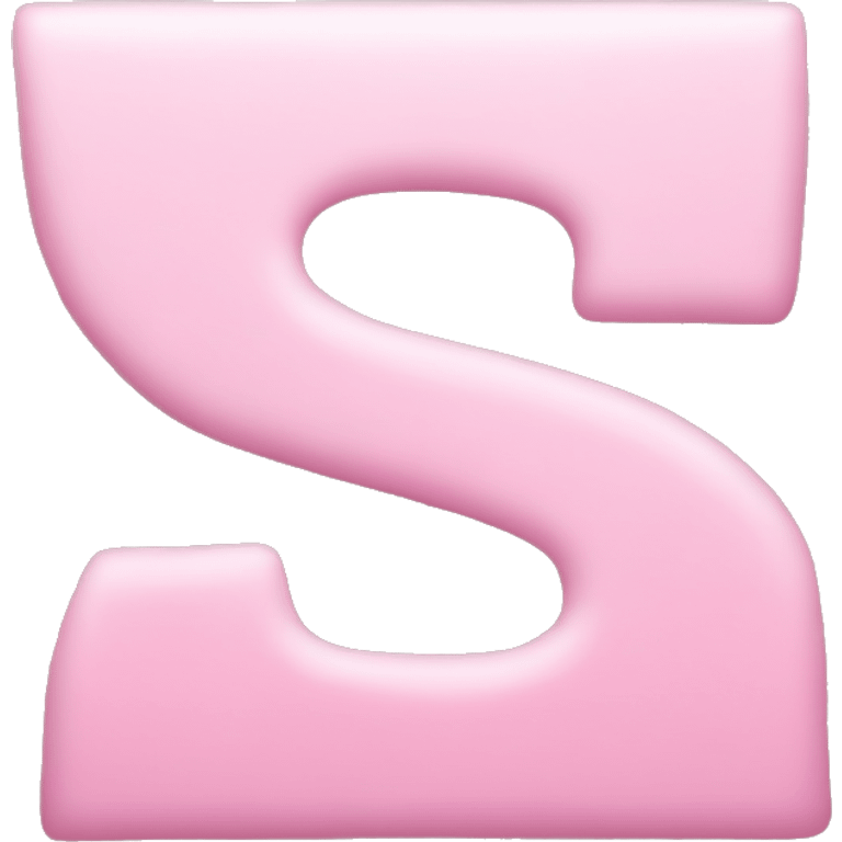 Light Pink fuzzy Letter S emoji