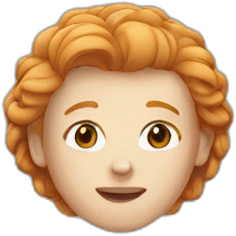 Ginger with 2 Blonde lock of hair emoji