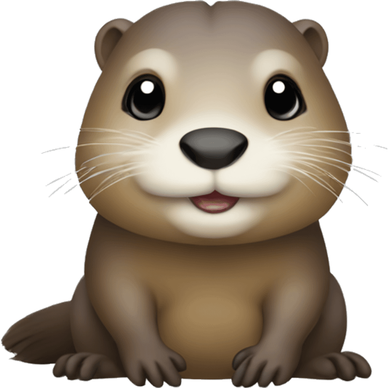 Cute Nutria animal emoji