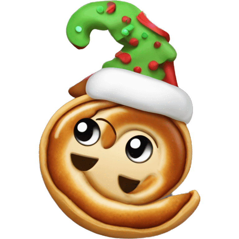 Christmas cinnamon bun emoji