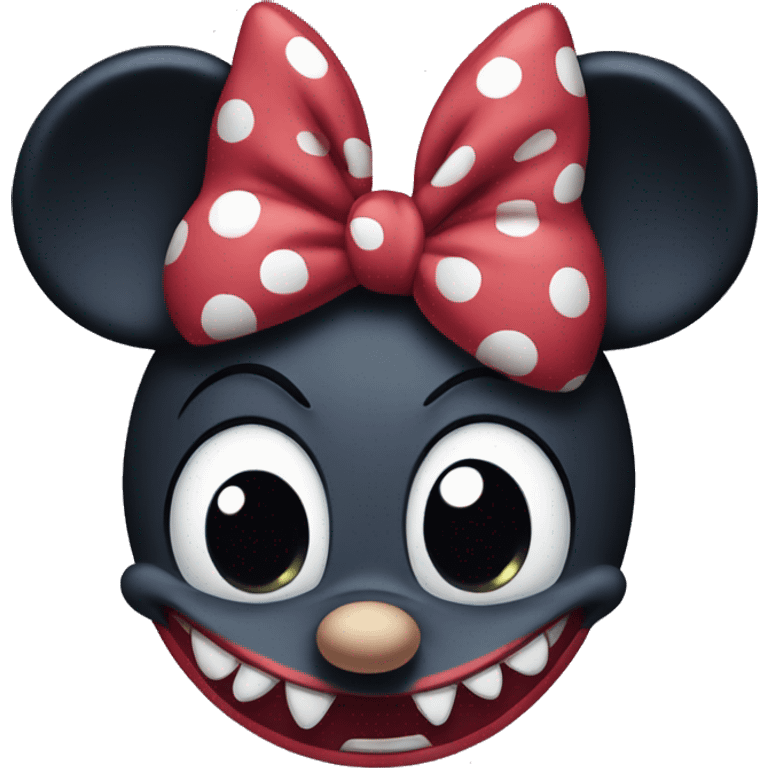 Scary looking Minnie mouse emoji