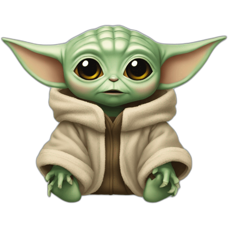 Baby Yoda hu´gry emoji