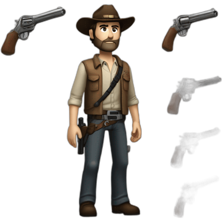 Rick Grimes avec un pistolet  emoji