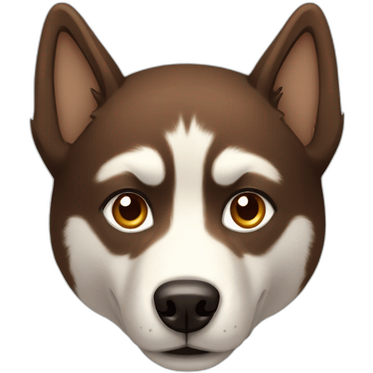 brown husky dog emoji