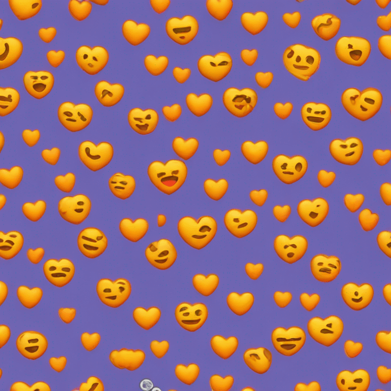 Emoji corazón naranja con un rayito en el centro  emoji