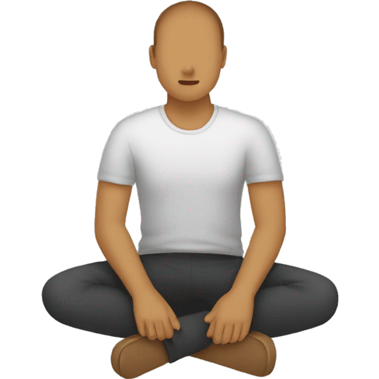 simplistic flattened person sitting on ground emoji