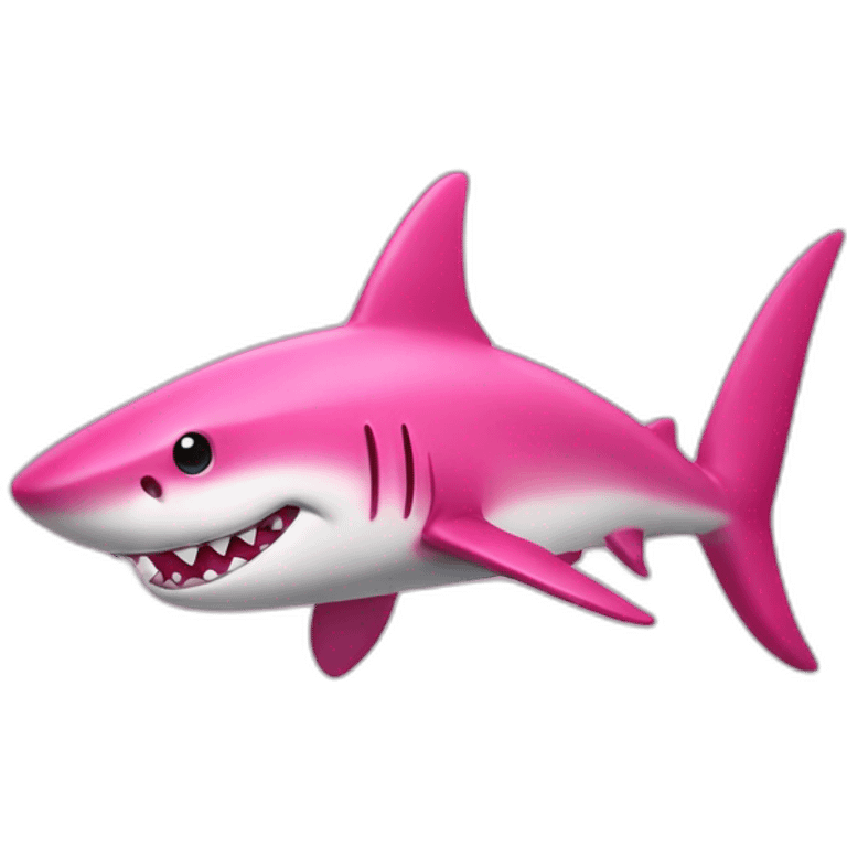 Pink shark emoji