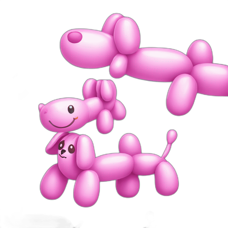 Balloon dog in pink emoji