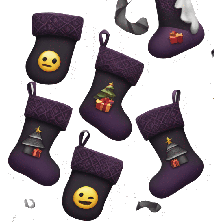 Gothic Christmas stocking emoji