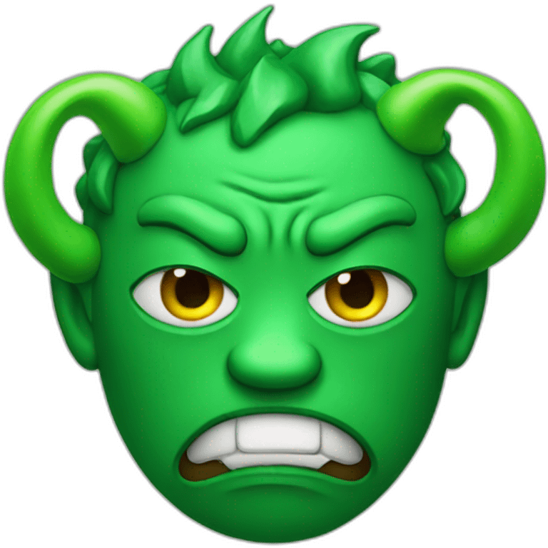 green sad devil emoji