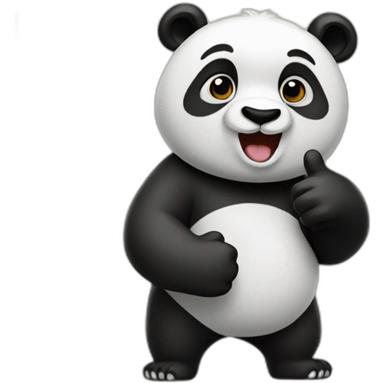 panda with a thumb up emoji