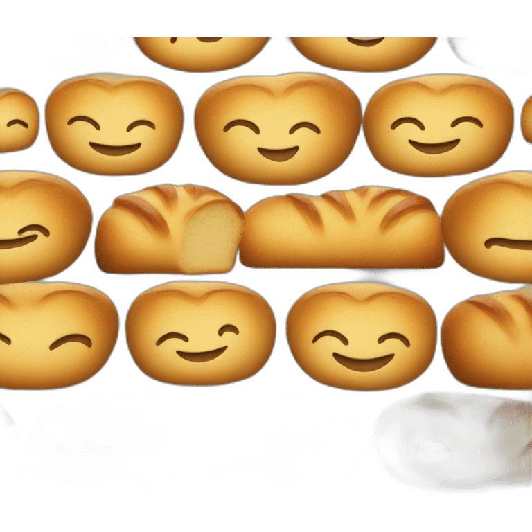 Smiling brioche emoji