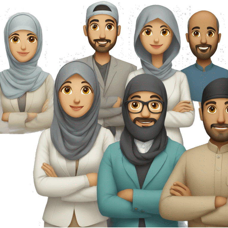 Group of muslim teachers emoji