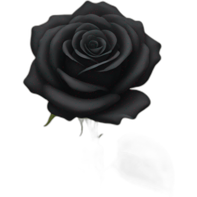 Five black rose emoji