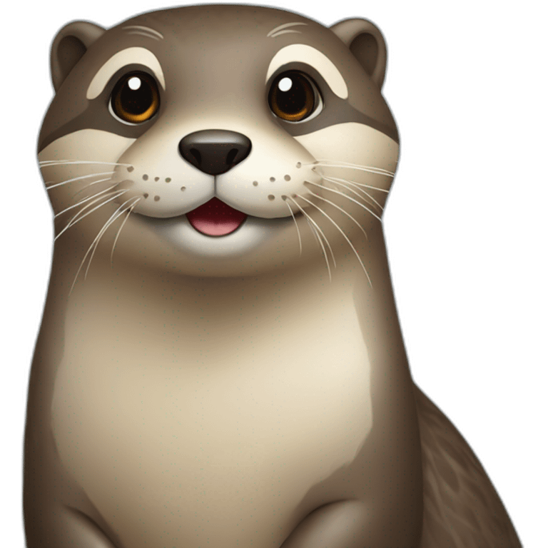 Loutre sur chat emoji