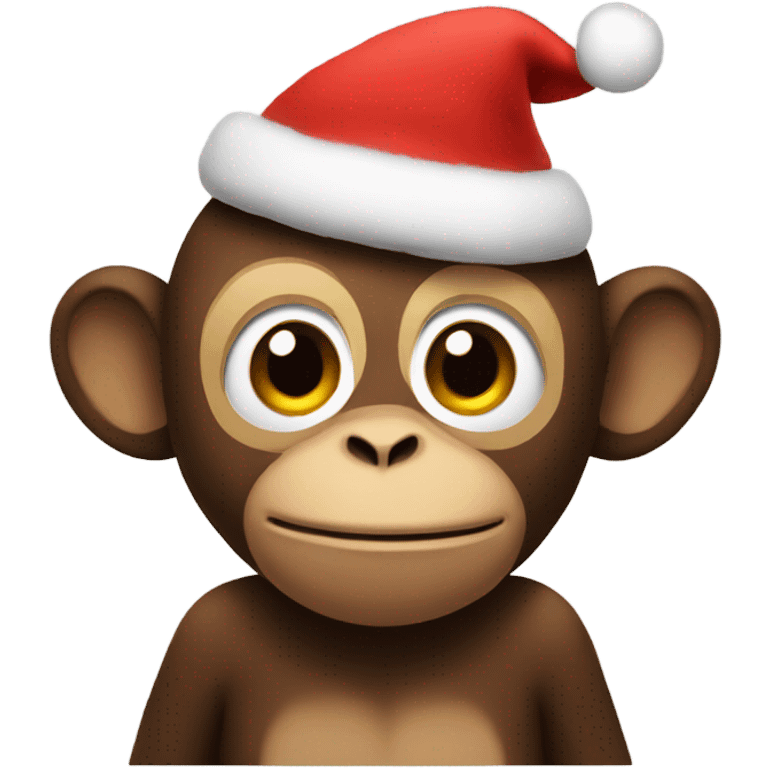 Christmas monkey emoji